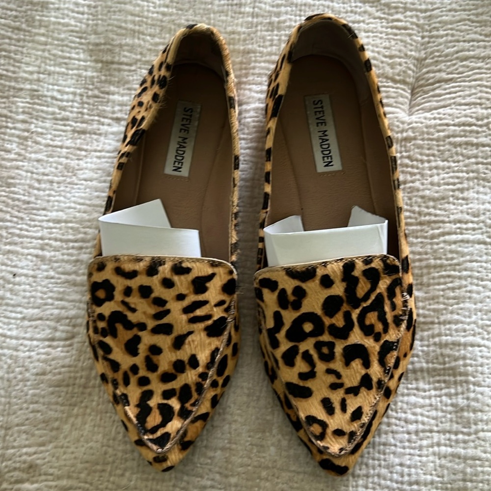 ⚡️FINAL 24 HRS⚡️ Steve Madden cow hide leopard print 7.5 shoes
